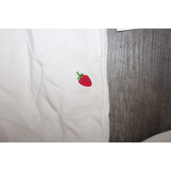 Mate The Label LISA SAYS GAH Strawberry Organic Cotton Fleece Joggers Bone NEW - Picture 2 of 9
